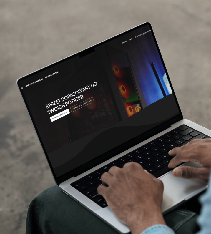 Sklep internetowy gamezone.sklep.pl na laptopie